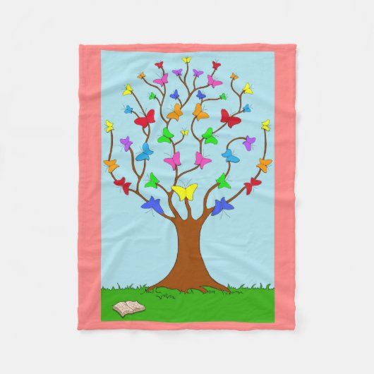 Couverture Polaire L'arbre aux papillons (Devant)