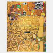 Couverture Polaire L'arbre de vie (détail), Klimt (Devant)