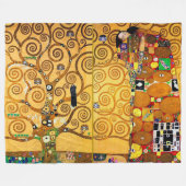 Couverture Polaire L'arbre de vie (détail), Klimt (Devant (Horizontal))