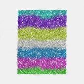 Couverture Polaire L'arc-en-ciel scintille des rayures (Devant)