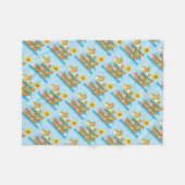 Couverture Polaire L'arche de Noé de bleus layette (Devant (Horizontal))