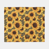 Couverture Polaire Large Pretty Sunflower Illustration All Over Print (Devant (Horizontal))