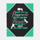 Couverture Polaire L'argent peut acheter Cheval Mint Green (Devant)