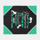 Couverture Polaire L'argent peut acheter Cheval Mint Green (Devant (Horizontal))