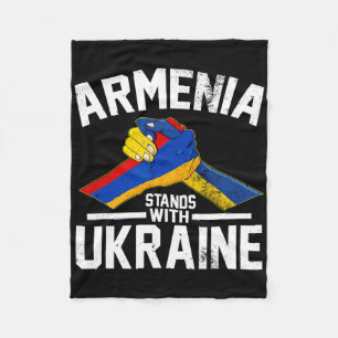 Couverture Polaire L'Arménie soutient l'Ukraine Drapeau ukrainien arm
