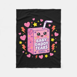 Couverture Polaire Larmes de papa bébé Kawaii Boîte de jus Mignon Drô