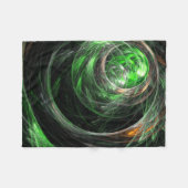 Couverture Polaire L'art Abstrait vert du monde entier (Devant (Horizontal))