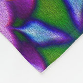 Couverture Polaire L'Art Abstrait Violet Et Turquoise (Coin)