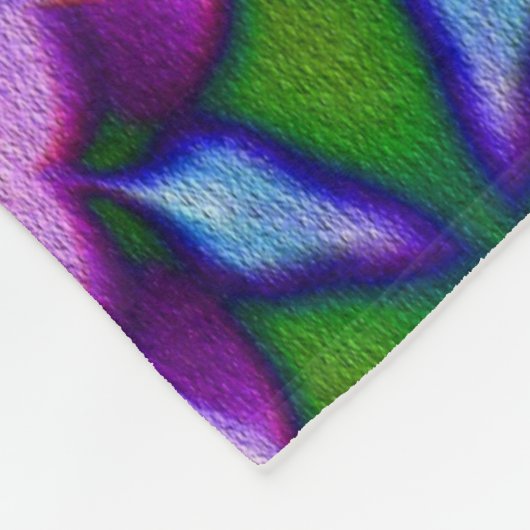 Couverture Polaire L'Art Abstrait Violet Et Turquoise (Coin)