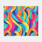 Couverture Polaire L'art Abstrait Wavy (Devant (Horizontal))