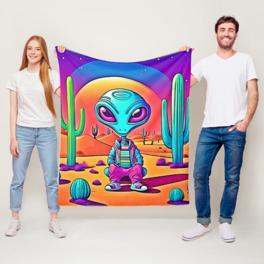 Couverture Polaire L'art Alien de Desert Chillin (En situation)