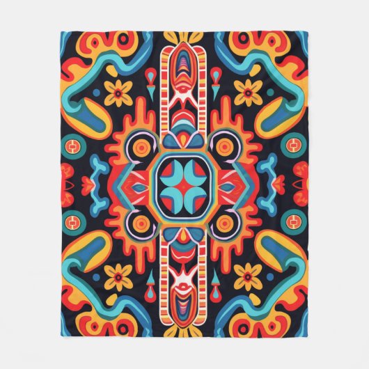 Couverture Polaire L'art de Huichol au Mexique (Devant)