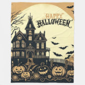 Couverture Polaire L'art d'Halloween vintage (Devant)