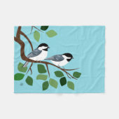 Couverture Polaire L'art du chickadee (Devant (Horizontal))