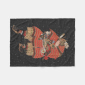 Couverture Polaire L'art japonais Vintage du guerrier samouraï (Devant (Horizontal))