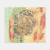 Couverture Polaire L'art léopard (Devant (Horizontal))