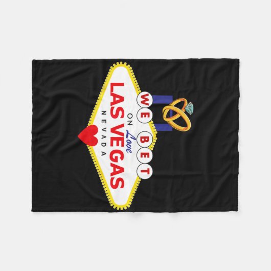 Couverture Polaire Las Vegas Mariage marié Salle de mariage jumelé Do (Devant (Horizontal))