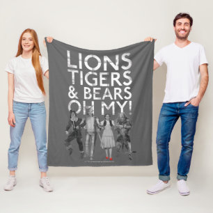 Couverture Polaire L'Assistant D'Oz™ Lions Tigers & Ours Oh My!
