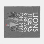 Couverture Polaire L'Assistant D'Oz™ | Lions Tigers & Ours Oh My! (Devant (Horizontal))