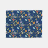 Couverture Polaire L'astronaute spatiale Homme coloré (Devant (Horizontal))