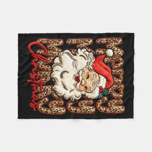 Couverture Polaire Latch Hook Yarn Crochet Coquette Merry Christmas L (Devant (Horizontal))