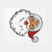 Couverture Polaire latino-biracial santa claus (Devant (Horizontal))