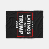 Couverture Polaire Latinos pour Trump 2024 (Devant (Horizontal))