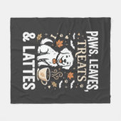Couverture Polaire Latté Chute de Chien Halloween (Devant (Horizontal))