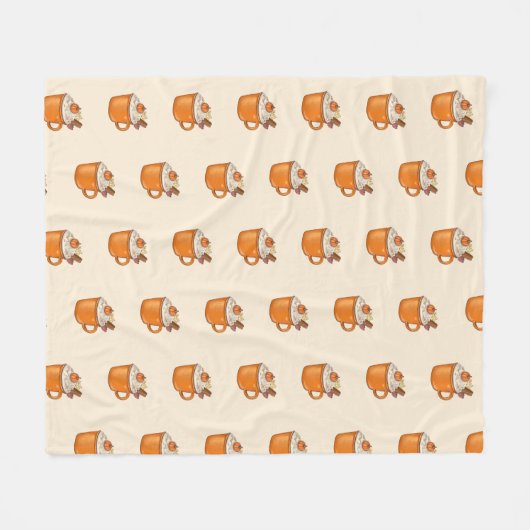 Couverture Polaire Latte épice citrouille (Devant (Horizontal))