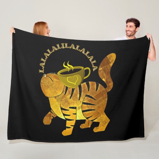 COUVERTURE POLAIRE LATTE KAT FLEECE BLANKET! (En situation)