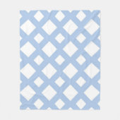 Couverture Polaire Lattice bleu clair sur blanc (Devant)
