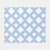 Couverture Polaire Lattice bleu clair sur blanc (Devant (Horizontal))