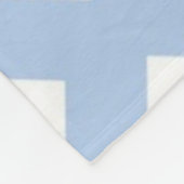 Couverture Polaire Lattice bleu clair sur blanc (Coin)