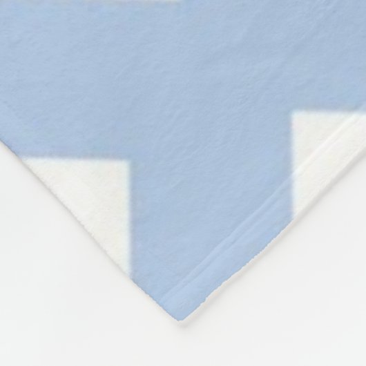 Couverture Polaire Lattice bleu clair sur blanc (Coin)
