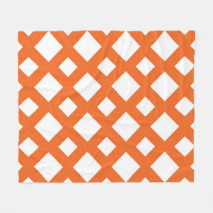 Couverture Polaire Lattice orange en blanc