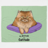 Couverture Polaire L'attitude a une Catitude. (Devant (Horizontal))