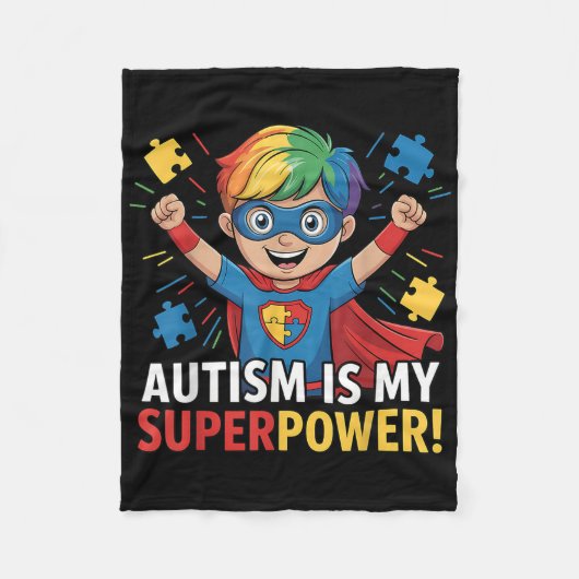 Couverture Polaire L'autisme est mon super-pouvoir design de héros (Devant)