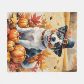 Couverture Polaire L'automne australien Terrier quitte Thanksgiving A (Devant (Horizontal))