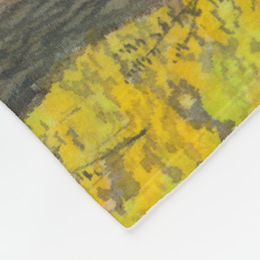 Couverture Polaire L'automne d'or dans une chênaie (Coin)