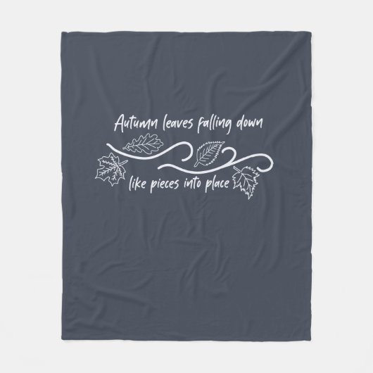 Couverture Polaire L'automne laisse tomber comme des morceaux (Devant)