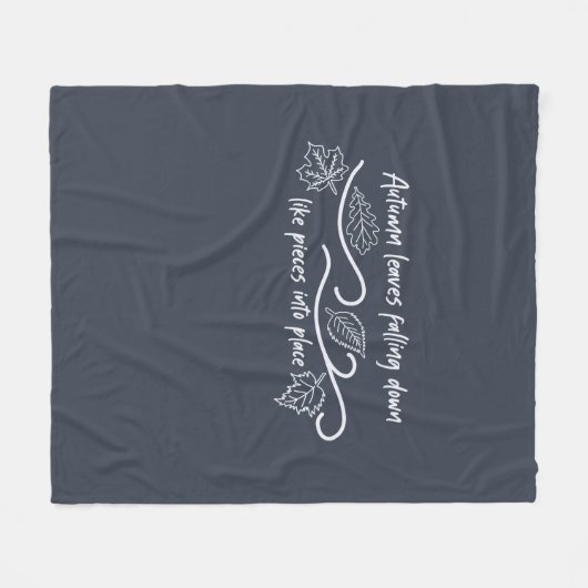 Couverture Polaire L'automne laisse tomber comme des morceaux (Devant (Horizontal))