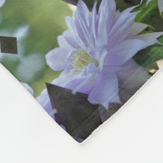 Couverture Polaire Lavande Clematis Fleur Nichée Dans Trellis (Coin)