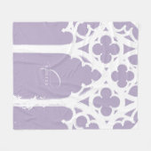 Couverture Polaire Lavande de calligraphie de fenêtre gothique minima (Devant (Horizontal))