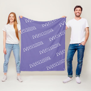 Couverture Polaire Lavande et blanc Nom de nouveauté Fleece Blanket