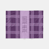 Couverture Polaire Lavande Et Plaid Purple Plaid Nom Personnalisé Cou (Devant (Horizontal))