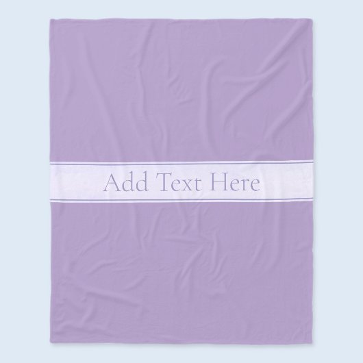 Couverture Polaire Lavande Lumière Personnalisable Purple