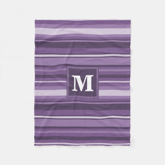 Couverture Polaire Lavande monogramme (Devant)