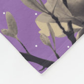 Couverture Polaire Lavande romantique Vintage Magnolias (Coin)