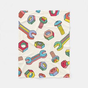 Couverture Polaire Lave-linge et vis motif sans soudure