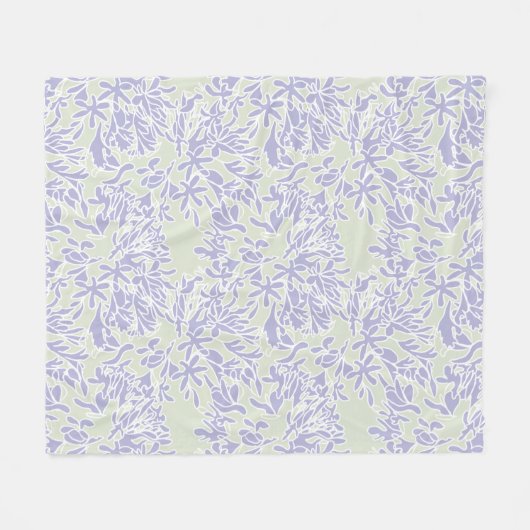 Couverture Polaire Lavender Agapanthus Flower Sage Green (Devant (Horizontal))